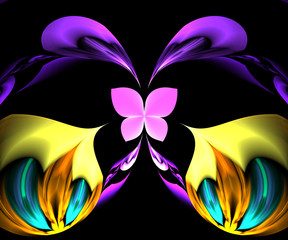 Plakat Computer generated colorful fractal artwork