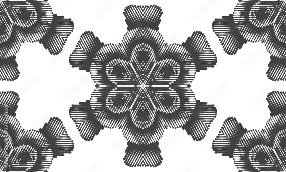 Poster abstract seamless pattern with geometric texture. pattern of repeating symmetrical shapes.