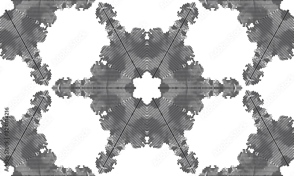 Poster abstract seamless pattern with geometric texture. pattern of repeating symmetrical shapes.
