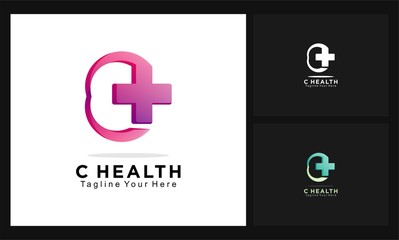 letter c concept design healthy logo