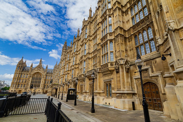 Exterior view of the Houses of Parliament