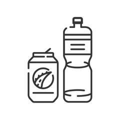 Aloe juice black line icon. Gooey, thick liquid made from the flesh of the aloe vera plant leaf. Beverage. Editable stroke.