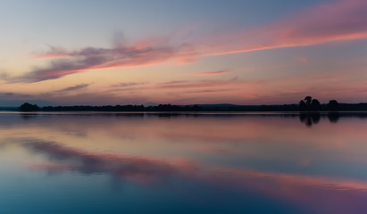 sunset over lake