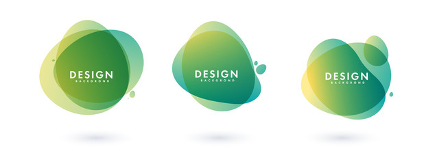 Set of round colorful vector shapes. Abstract vector banners. Design elements. vector illustration