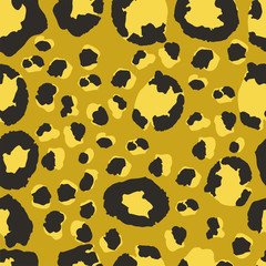 Leopard Print Seamless Vector Design. Trendy Animal Skin Fashion Pattern. Modern 