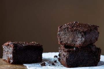 plant based chocolate brownies  cake made with sweet potato