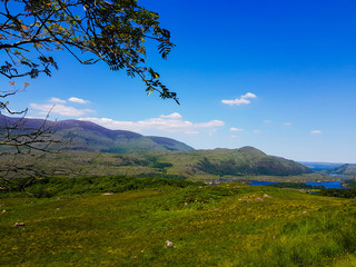 Landscape view and lake in Ireland 