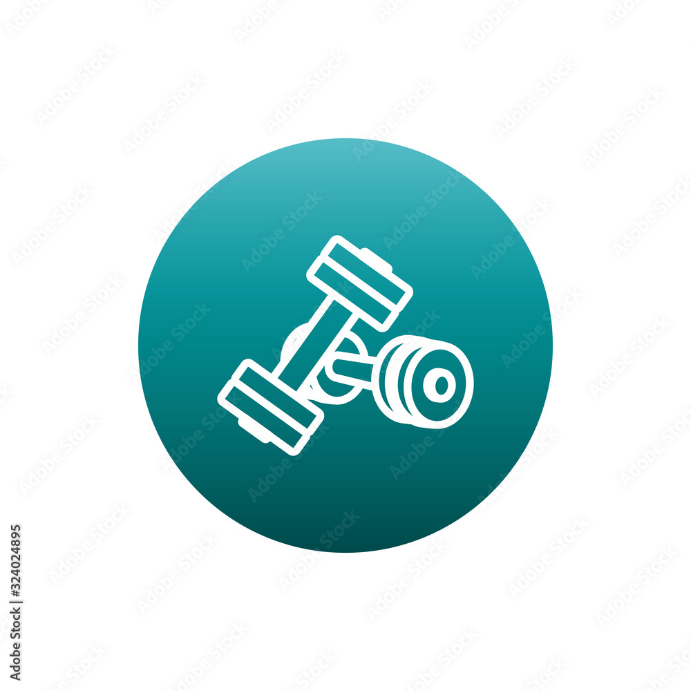 Aufkleber weights block gradient style icon vector design