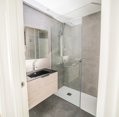 interior of modern bathroom