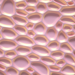 Abstract won with grid cells. 3d illustration, 3d rendering.