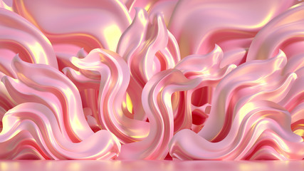 Drapery fabric abstraction. 3d illustration, 3d rendering.