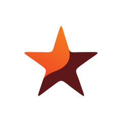 creative color star shape logo design