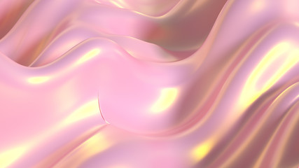Drapery fabric abstraction. 3d illustration, 3d rendering.