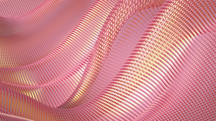 Drapery fabric abstraction. 3d illustration, 3d rendering.