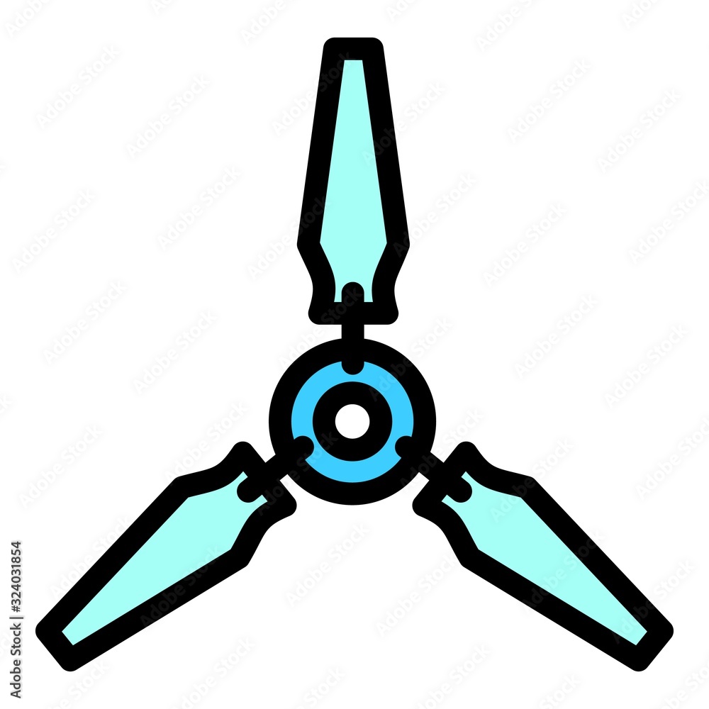 Poster copter propeller icon. outline copter propeller vector icon for web design isolated on white backgro