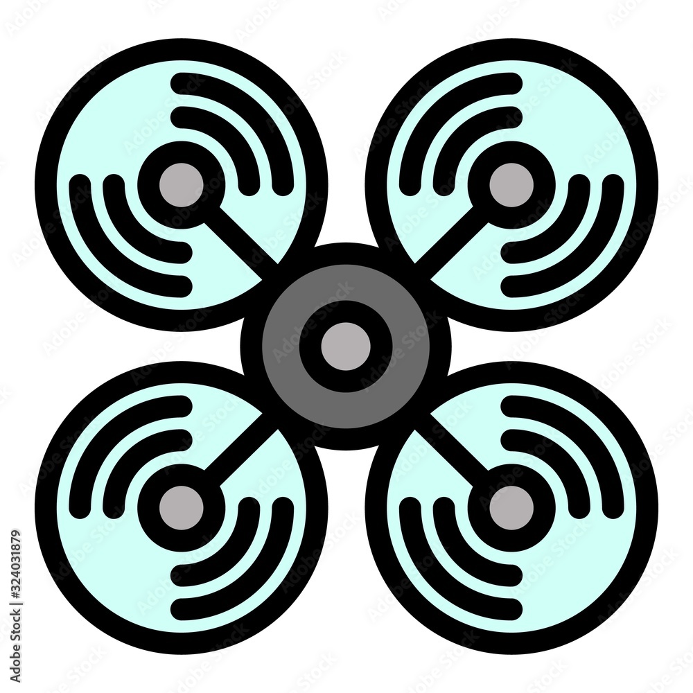 Poster delivery drone icon. outline delivery drone vector icon for web design isolated on white background