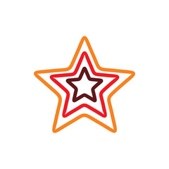 Obraz premium creative red color star line logo design