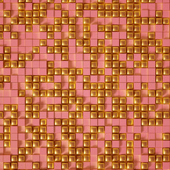 Fototapeta premium Geometric interior background. 3d illustration, 3d rendering.