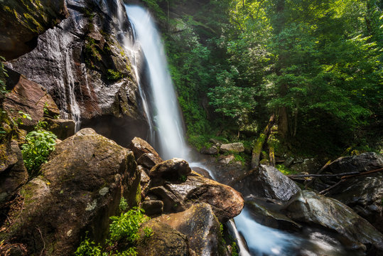 High Shoals Falls In South Mountain State Park