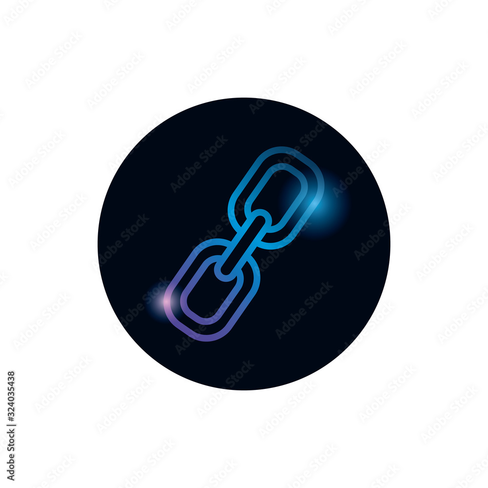 Poster Isolated chain gradient style icon vector design