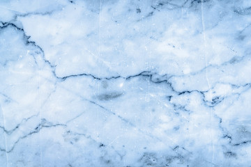 Blue marble patterned texture background for interior design