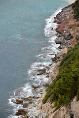 The coast of the Mediterranean Sea. Rocky coast