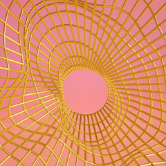 Abstract maze background. Grill background. Geometric interior background. 3d illustration, 3d ..rendering.