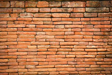 Fototapeta premium Brick wall background for vintage style exterior or architecture