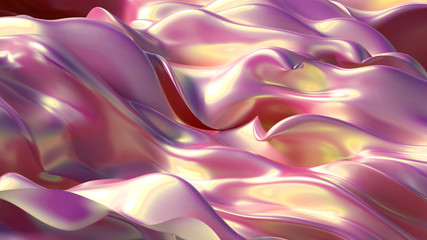 Drapery fabric abstraction. 3d illustration, 3d rendering.