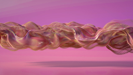 Drapery fabric abstraction. 3d illustration, 3d rendering.