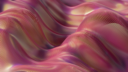 Drapery fabric abstraction. 3d illustration, 3d rendering.