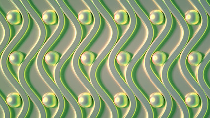 Geometric interior background. 3d illustration, 3d rendering.