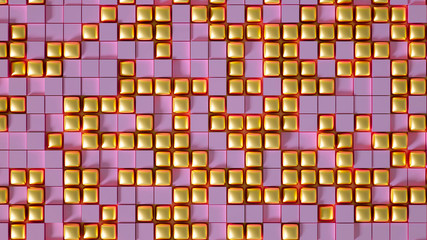 Fototapeta premium Geometric interior background. 3d illustration, 3d rendering.