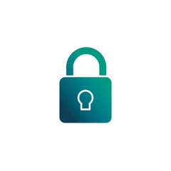 security padlock, gradient style icon