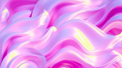 Drapery fabric abstraction. 3d illustration, 3d rendering.