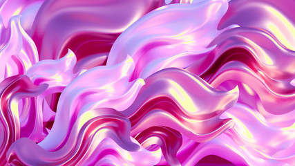 Drapery fabric abstraction. 3d illustration, 3d rendering.