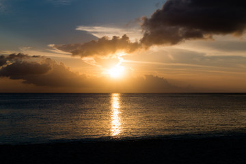 sunset over the sea