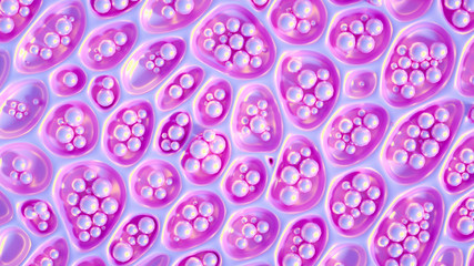 Abstract won with grid cells. 3d illustration, 3d rendering.