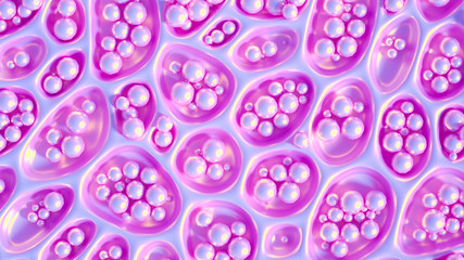 Abstract won with grid cells. 3d illustration, 3d rendering.