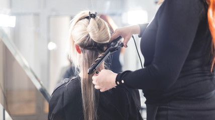 Naklejka premium Long blonde hair