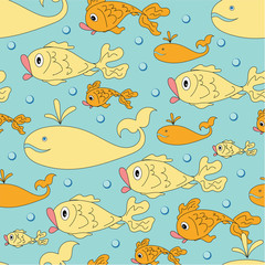 Naklejka premium Children's backgrounds. Seamless pattern in a nursery, for gifts.