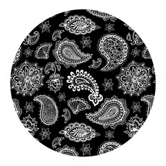 Paisley patterns. Stylized folk ornament. Abstract composition. East style. Graphic hand-drawn illustration. Print, textile, paper, fabric, background. Vintage, retro, sketch, doodle. Monochrome black