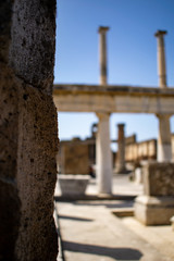 ruins of ancient temple in pompei Italy