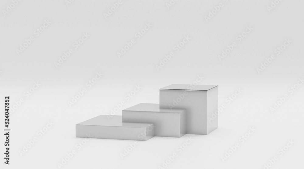 Poster abstract modern futuristic boxes cubes background 3d render illustration with empty blank copy space