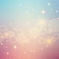 bokeh abstract light background. The shine of sparkles and bokeh in the rays of light. Blurred spring light background.