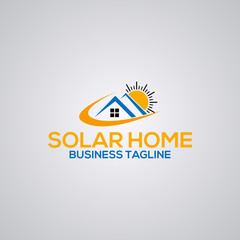 Solar Home Energy Logo Template.