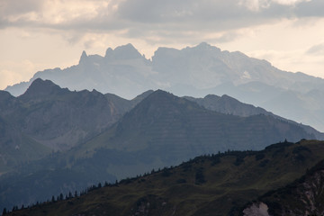 Mountain Range in Austria during spring