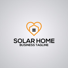 Solar Home Energy Logo Template.