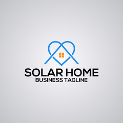 Solar Home Energy Logo Template.