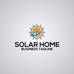 Solar Home Energy Logo Template.